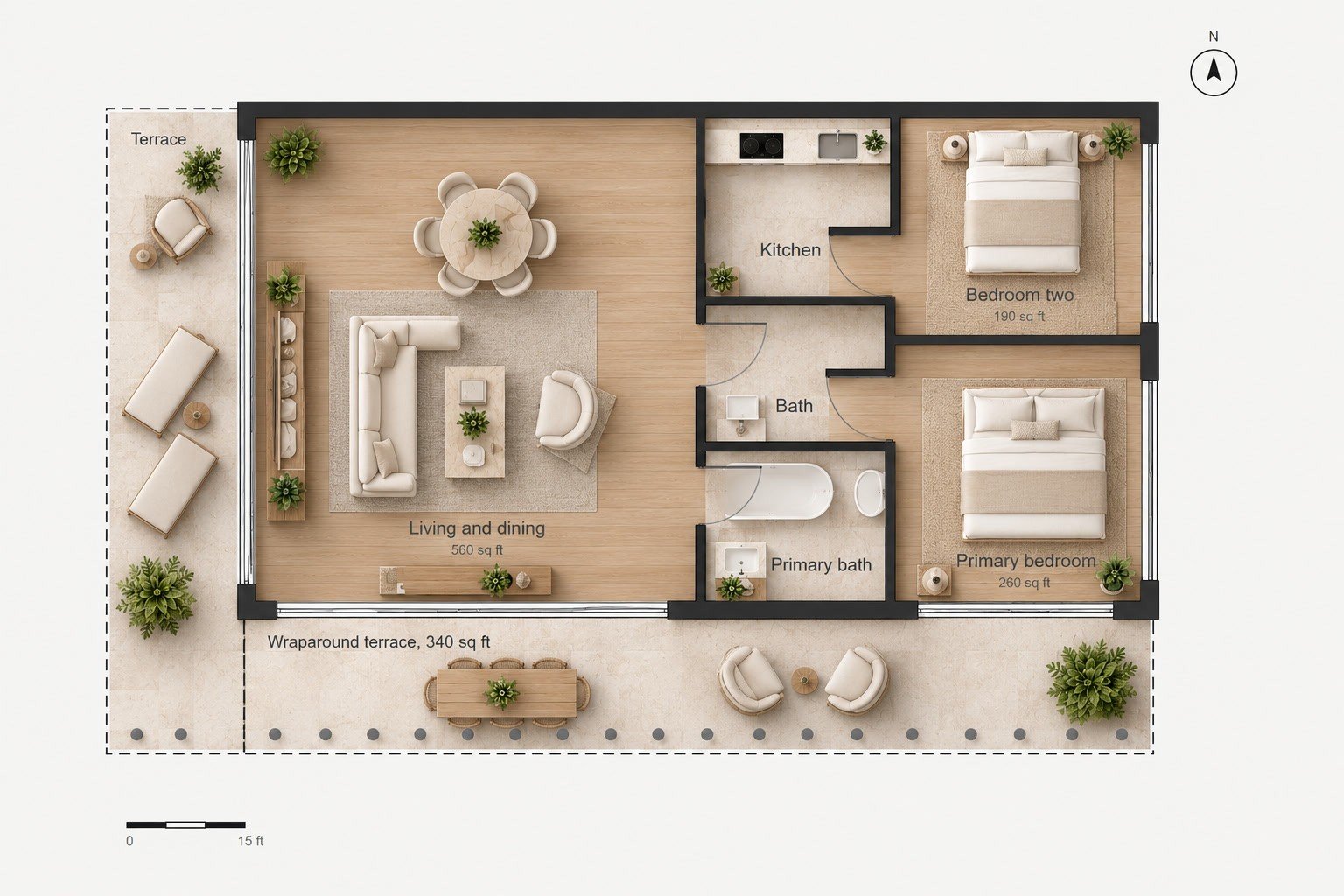 Corner Residence floor plan