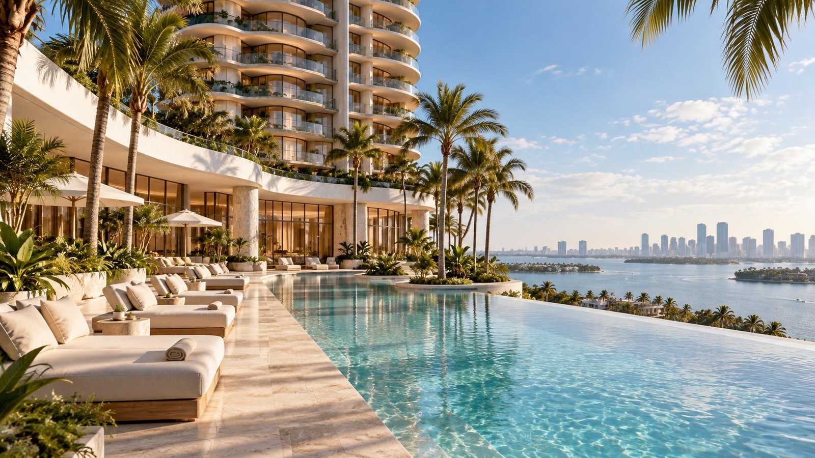The pool deck at Panache