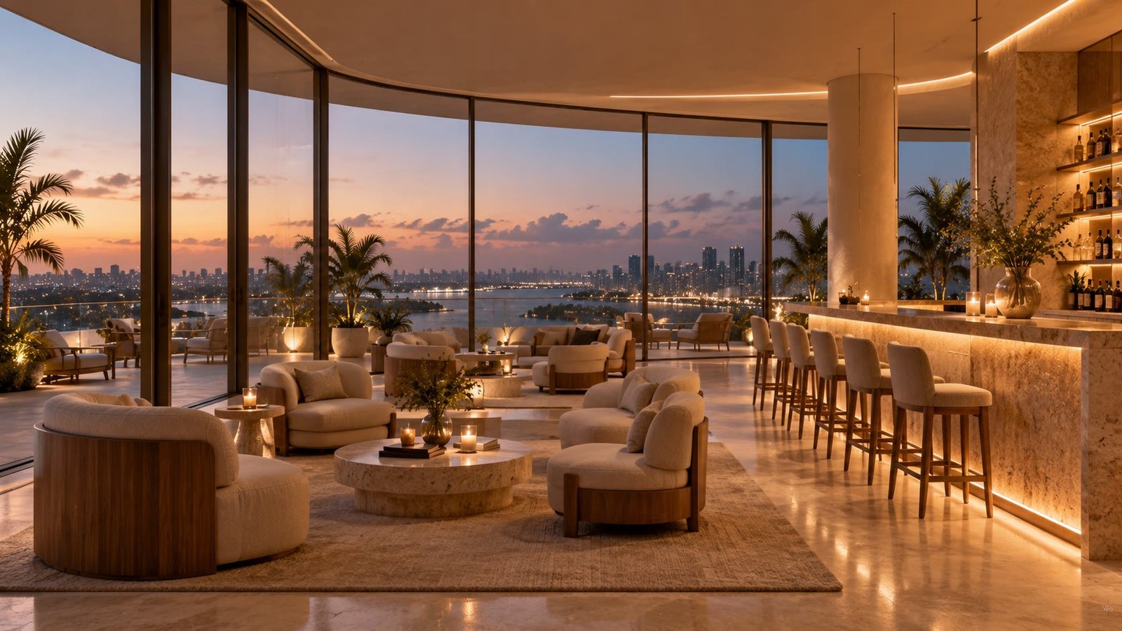 The sky club at Panache